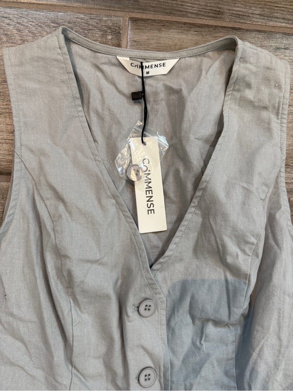 Commense Grey Vest Drawstring Short Set - Picture 3 of 7